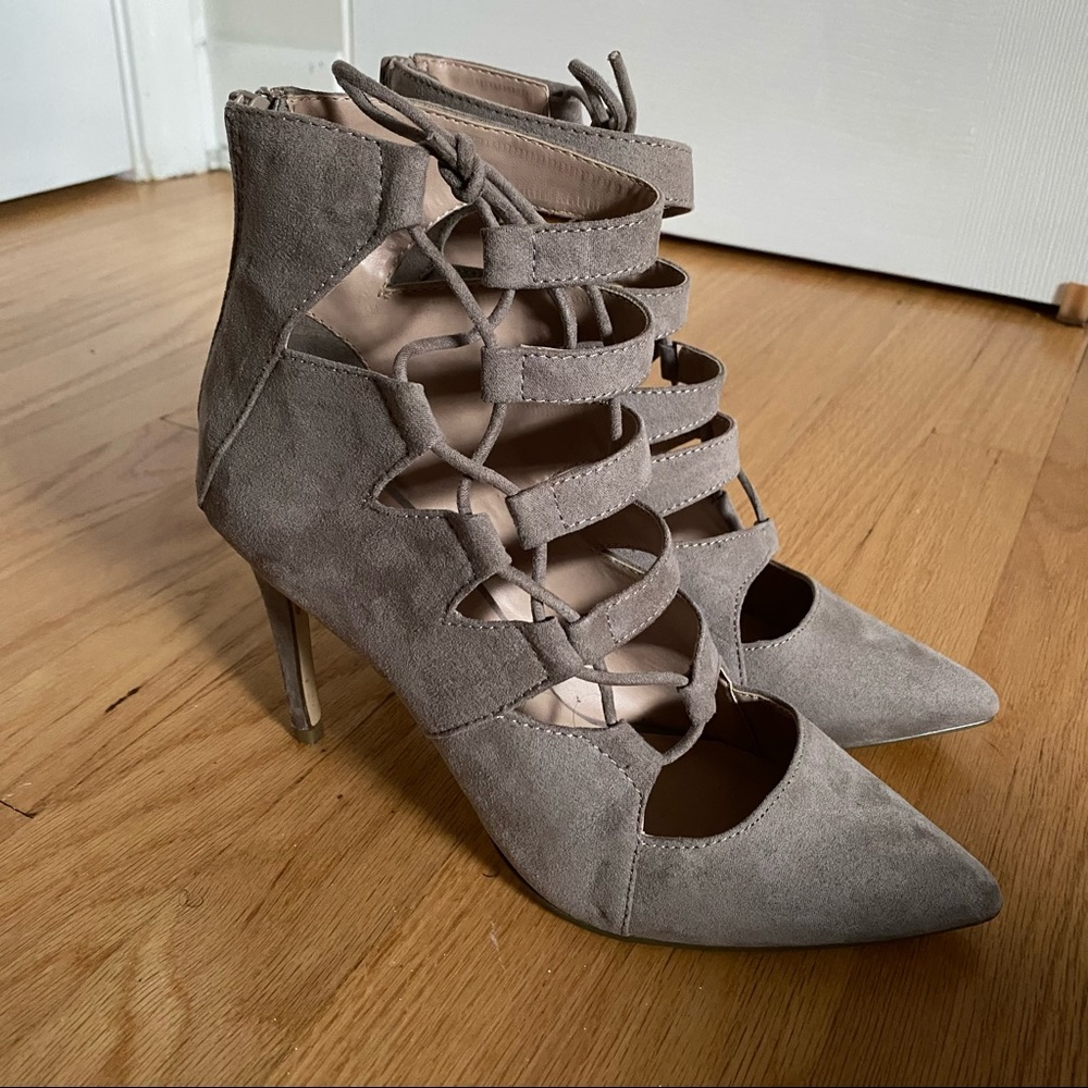 Charlotte Rouse Taupe Closed Toe Heels